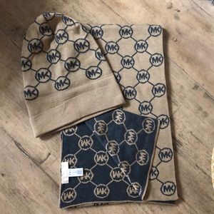 Michael Kors Beanie and Scarf Set